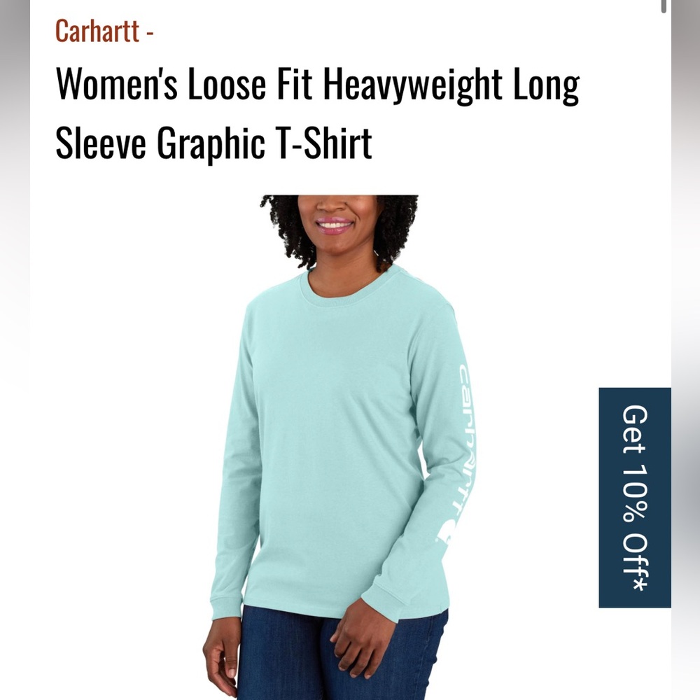 Women's Loose Fit Heavyweight Long Sleeve Graphic T-Shirt